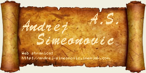 Andrej Simeonović vizit kartica